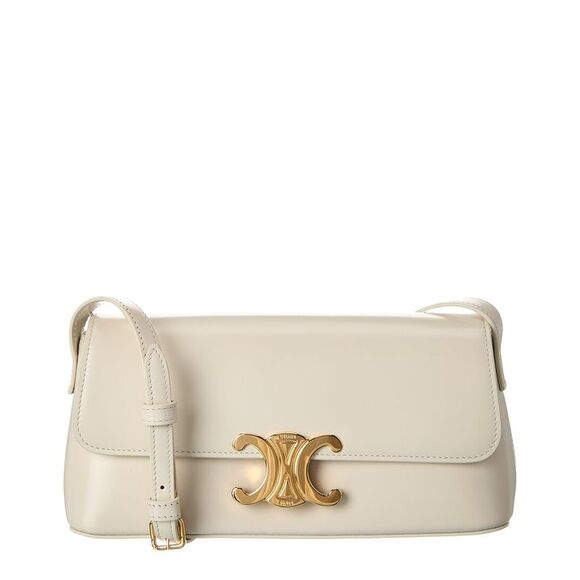 Celine Diana Leather Shoulder Bag, White - Picture 1 of 4